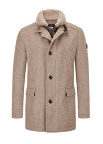 Velk&eacute; Velikosti - JOOP! - Vlněn&aacute; bunda s odn&iacute;matelnou vložkou a umělou kože&scaron;inou - 62 - B&eacute;žov&aacute;