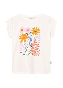 DEDICATED Women's T-Shirt Visby Summer Flowers T-shirt Women (XL, white)