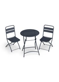 Blumfeldt RetroChic zahradní set, 1 stůl + 2 židle, 60 cm, skládací, potažený, odolný proti povětrnostním vlivům