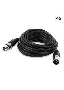 Electronic-Star XLR kabel, sada 4 ks, 6 m, samec-samice