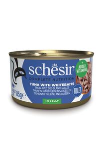 24x85g Schesir Complete Nutrition Fillet v žel&eacute; - tuň&aacute;k s b&iacute;lou rybou