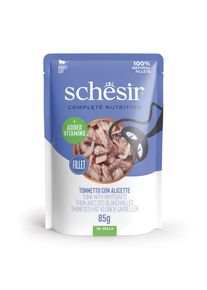 24x85g Schesir Complete Nutrition Fillet v žel&eacute; - tuň&aacute;k s b&iacute;lou rybou