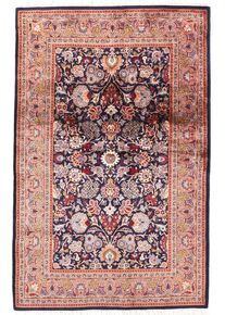 Tabriz Orientální koberec 190 x 130 Modrý (Indian) Ručně Vázané