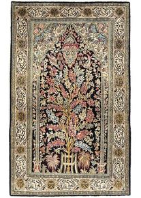 Ghom Koberec 140x80 Modrý (Írán) Ručně Vázané