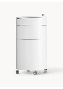 Verpan Kulatá skříňka na kolečkách Barboy, design Verner Panton Bílá Dřevo Ø 38 cm, V 73 cm