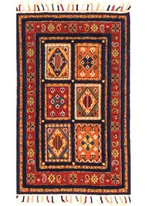 Kelim Koberec 100 x 60 Modrý (Indian) Ručně Vázané