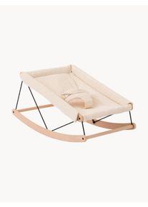 nobodinoz Houpací lehátko z bukového dřeva Growing Green Bílá Dřevo, Bavlna, Masivní dřevo, Organická bavlna Š 82 cm, H 44 cm