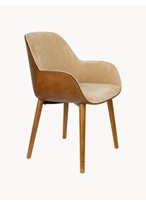 Dutch Bone Dutchbone Jídelní židle s područkami z jasanového dřeva Taylor Béžová, Hnědá V 84 cm, Š 60 cm