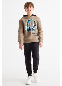 C&Amp;A Sluchátka-souprava-mikina s kapucí a teplákové kalhoty-2dílná, Hnědé, Größe: 176