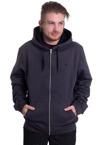 Iriedaily - Mini Flag 2 Coal - Mikina na zip - Šedá - M - 100% bavlna,Potit se