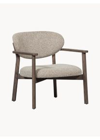 Woood Čalouněné křeslo z dubového dřeva Udar Hnědá Š 68 cm, V 75 cm