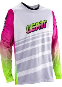 Leatt 3.5 V26 Retro, jersey , color: White/Pink/Neon-Yellow/Grey , size: XL