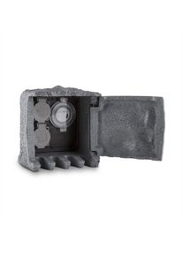 Waldbeck Timer Rock, zahradn&iacute; z&aacute;suvka, 2-it&yacute; rozdělovač, 5 m, sp&iacute;nac&iacute; hodiny, sk&aacute;la, tmavě &scaron;ed&aacute;