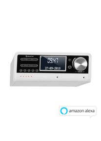 Auna Intelligence DAB+, kuchyňské rádio, hlasové ovládání Alexa, Spotify, bluetooth, bílé
