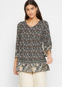 Tričková tunika z udržitelné viskózy | Černá | Vel. 36/38 (S) | viskóza| bonprix