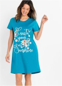 Krátká noční košile z čisté bavlny (2 ks v balení) | Šedá | Vel. 56/58 (3XL) | 100% bavlna| bonprix