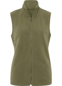 Damske Fleecová vesta s kosočtvercovým prošíváním khaki ,velikost 40