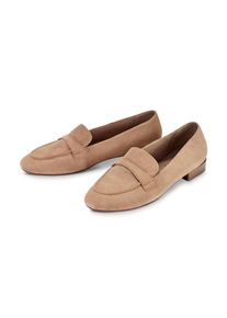 Tchibo - Boty z velurové kůže - pro ženy - vel. 39 - barva: hnědá