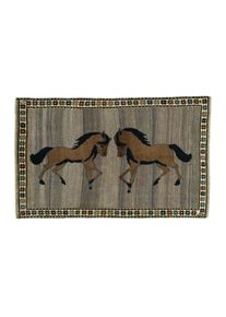 Gabbeh Koberec 210x130 Černá (Írán) Ručně Vázané