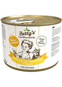 Bettys Landhausküche Cat Nassfutter mit Huhn pur, 6x200g