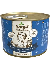 Bettys Landhausküche Cat Nassfutter mit Huhn & Forelle, 6x200g
