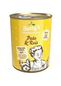 Bettys Landhausküche Nassfutter mit Pute & Reis, 6x400g