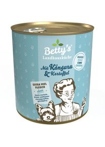 Bettys Landhausküche Nassfutter mit Känguru & Kartoffel, 6x800g