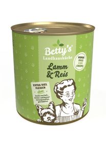 Bettys Landhausküche Nassfutter mit Lamm & Reis, 6x800g