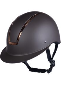 HKM Lady Shield Reithelm, braun/rosegold, M=55-57cm