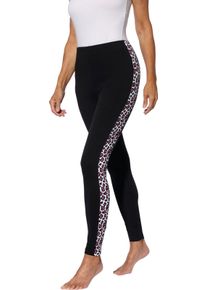 Damske Legíny s leopardím vzorem černá ,velikost 50