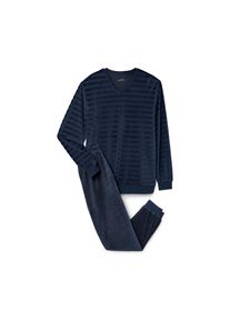 Tchibo - Pyžamov&aacute; souprava z ply&scaron;ov&eacute;ho &uacute;pletu - pro muže - vel. XL 56/58 - barva: modr&aacute;