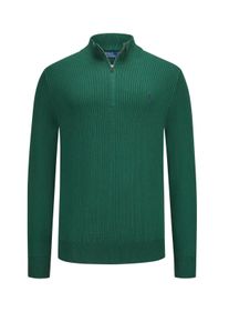 Velké Velikosti - Polo Ralph Lauren - Bavlněný svetr Troyer s malou výšivkou hráče póla - XXL - Jedlová Zeleň