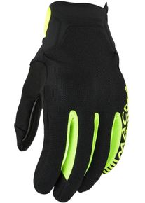 Macna Obtain Leather, gloves , color: Black/Neon-Yellow , size: L