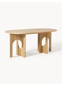 Oválný jídelní stůl Apollo, v různých velikostech Hnědá Dřevo, Masivní dřevo Š 180 cm, H 90 cm | Westwing Collection