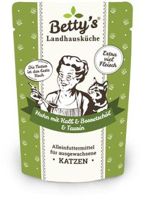 Bettys Landhausküche Cat Nassfutter mit Huhn & Kalb, 12x100g