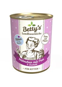Bettys Landhausküche Kitten Nassfutter mit Huhn & Pute, 6x400g