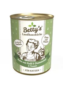 Bettys Landhausküche Cat Nassfutter mit Huhn & Kalb, 6x400g