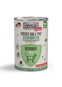 Výhodné balení 24x400g MAC's CAT Vetcare ledvinová dieta hovězí krůtí vlhké krmivo kočka