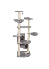 zooplus Basics škrabadlo XL 55x55x171cm, šedé pro kočky