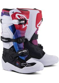 Alpinestars Tech 7S Rainbow, boots youth , color: Red/Blue/Light Grey , size: 5 US
