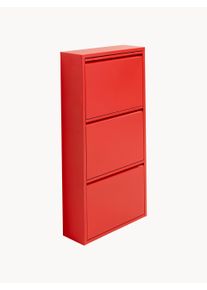 KARE Design Nástěnný botník s výklopnými policemi Caruso Červená Kov Š 50 cm, V 103 cm