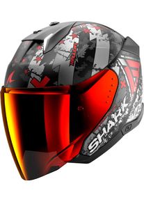 SHARK Skwal i3 Jet Hellcat, open face helmet , color: Matt Black/Silver/Red , size: L