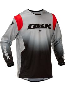 Fly Racing Kinetic DBK Special Edition, jersey , color: Grey/Red/Black , size: XL