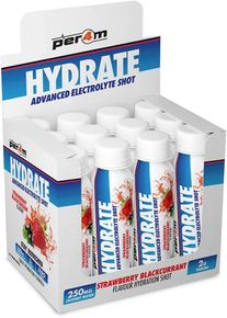 Per4m Hydrate Advanced Electrolyte Shot, 12 x 100 ml Shot, Strawberry Blackcurrant