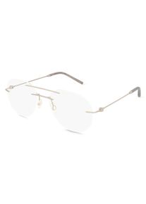 Moncler ME1003 unisex brýle | Obruba: čtvercový, ušlechtilá ocel, šedá