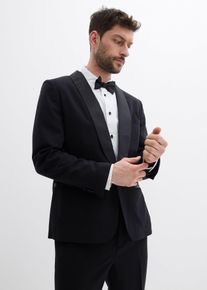 Smokingov&eacute; sako s pod&iacute;lem streče Slim Fit | Čern&aacute; | Vel. 50 | bonprix