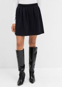 Sukně se z&aacute;hyby v pase z m&iacute;rně leskl&eacute; visk&oacute;zov&eacute; směsi | Čern&aacute; | Vel. 44/46 (L) | visk&oacute;za| bonprix