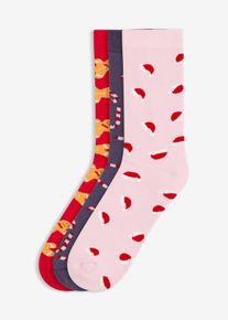 Termo ponožky (3 p&aacute;ry v balen&iacute;) | Fialov&aacute; | Vel. 31-34 | Frot&eacute;| bonprix