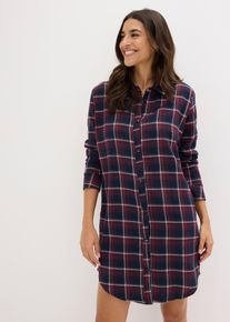 Tkan&aacute; nočn&iacute; ko&scaron;ile z flanelu s knofl&iacute;kovou li&scaron;tou | Červen&aacute; | Vel. 56/58 (3XL) | flanel| bonprix