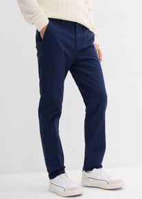 Chino kalhoty Regular Fit s termo flanelovou podšívkou Tapered | Modrá | Vel. 48 | bonprix
